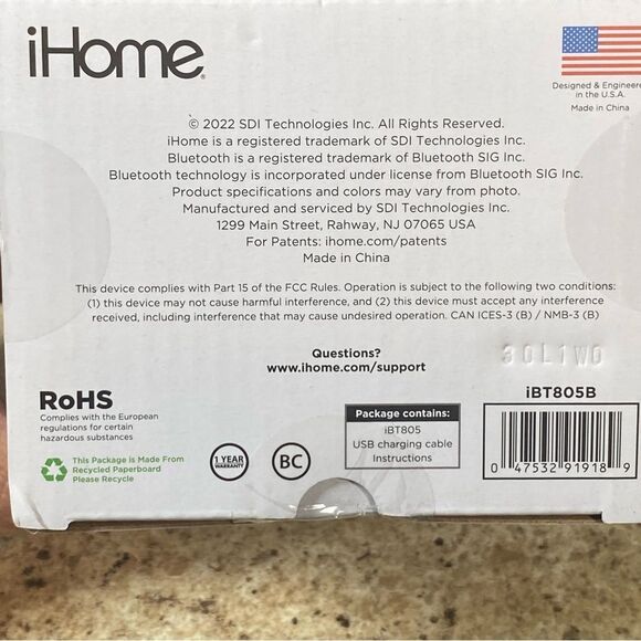 iHome New in Sealed Box Playglow Mini Portable Bluetooth Color Changing Speaker - Picture 7 of 8